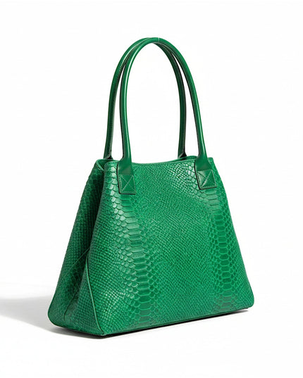 ZEEN | LOLA Schultertasche | Python-Prägung | Grün
