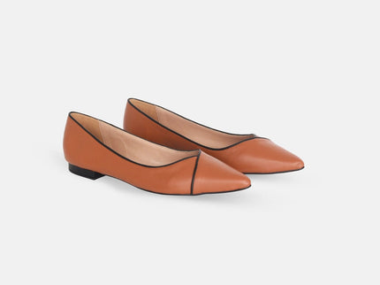 Ariri Brown Leather Ballerinas – Comfort Flat
