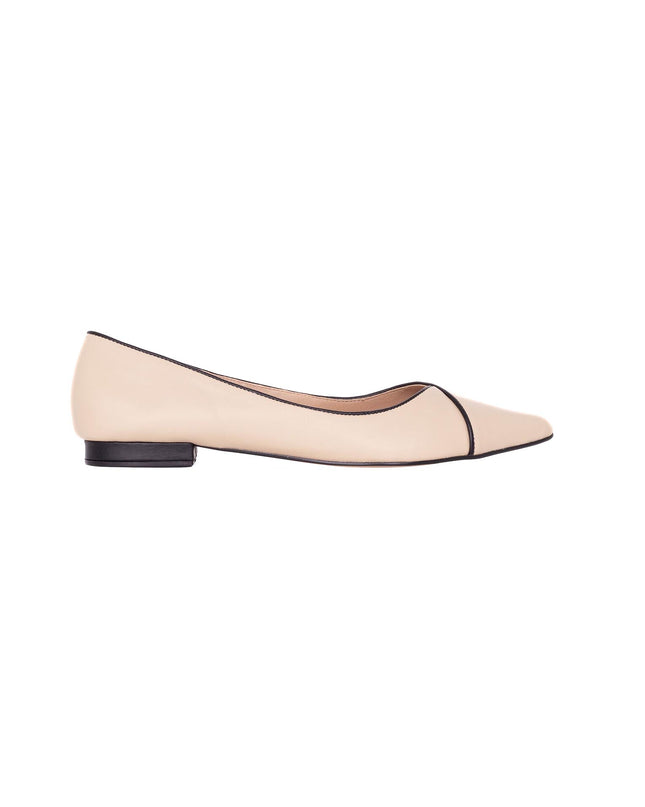 Ariri Beige Leder-Ballerinas
