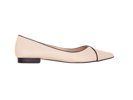 Ariri Beige Leder-Ballerinas