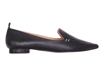 Black Leather Ballerinas Butia – Women’s Pointed-Toe Flat Shoes-0