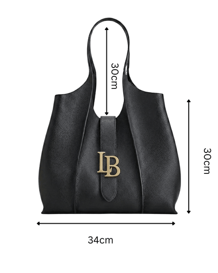Mayfair Black Shoulder Plant Based Leather Bag  (Pre-Order For delivery July 22nd 2026)-4