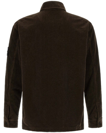 Stone Island | 1200016 Baumwollcord-Overshirt | Dunkelbraun | Herren