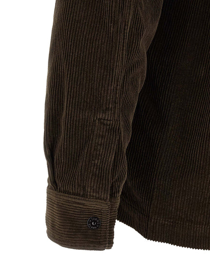 Stone Island | 1200016 Baumwollcord-Overshirt | Dunkelbraun | Herren