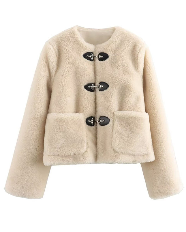 Jacke Cremeweiß — HAMPTONS TOGGLE SHORT COAT