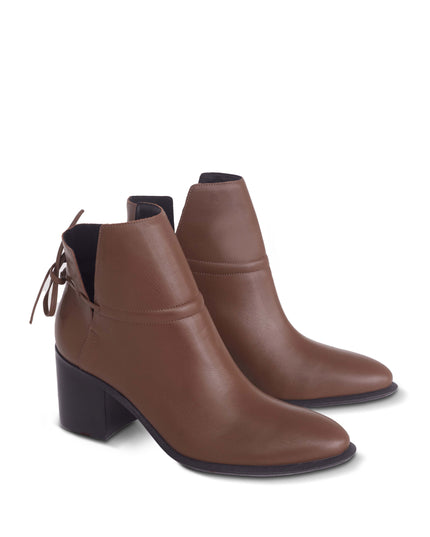 Attalea Damen Leder Ankle Boots | Brown