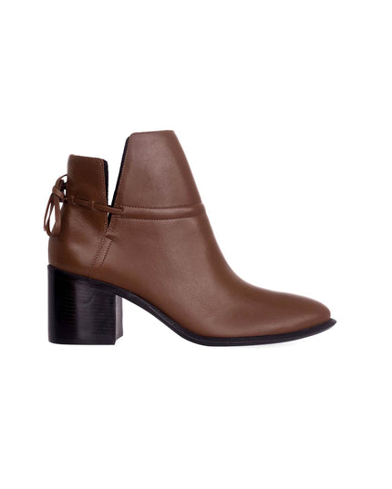 👢 Attalea Damen Leder Ankle Boots | Brown