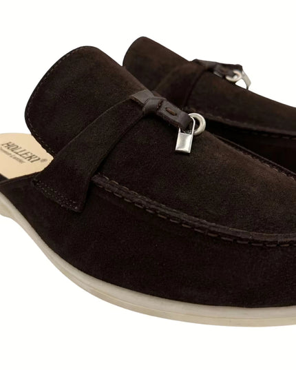 HOLLERT | Loafer aus Kalbsveloursleder mit Tassel-Detail | Braun | Herren