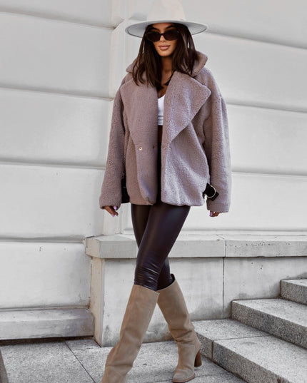 LA BALANCIA | FLUFFY Jacke | Taupe
