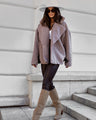 LA BALANCIA | FLUFFY Jacke | Taupe