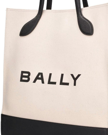 BALLY TOTE BAG "BAR KEEP ON" | White