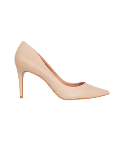 BERI — Damen Stiletto Pumps Beige Kalbsleder