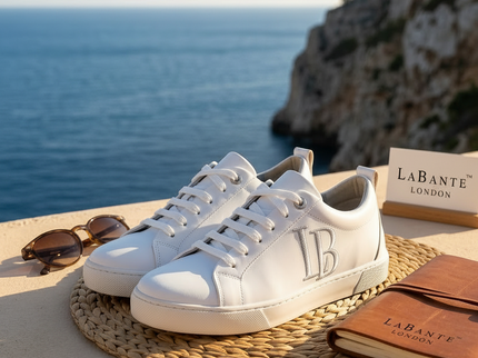 LaBante London White Apple Leather Sneakers