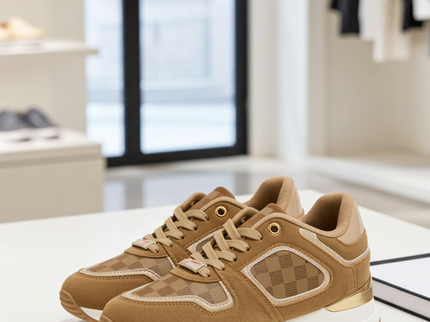 Plateau-Sneaker mit Schnürung – Braun