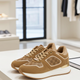 Plateau-Sneaker mit Schnürung – Braun