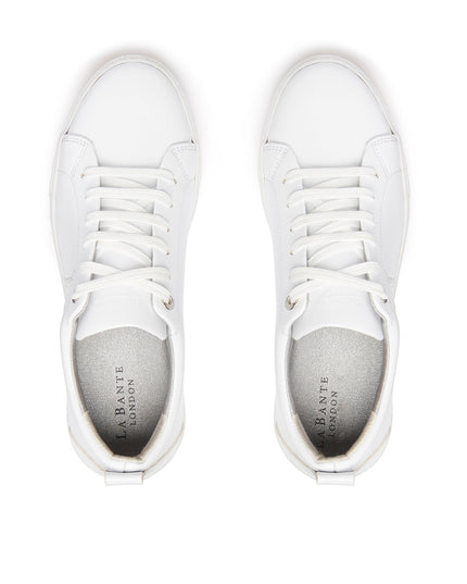 LB White Apple Leather Sneakers Women-2
