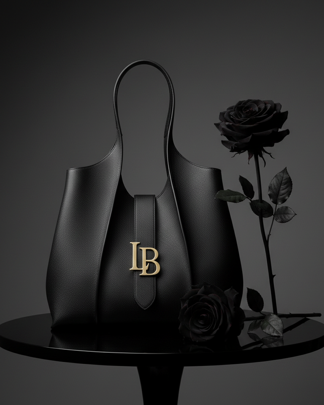 Mayfair Black Shoulder Plant Based Leather Bag  (Pre-Order For delivery July 22nd 2026)-1