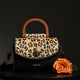 Handtasche mit Leopardenmuster und Klappe aus Leder – IULIUS