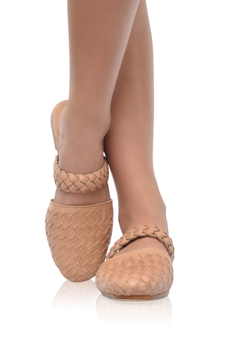 Sea Escape Woven Leather Slide Sandals-7