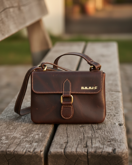 Mini Bolso Vintage de Cuero Genuino – Estilo Retro – IULIUS-0
