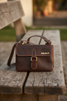 Vintage mini bag made of genuine leather – retro style – IULIUS