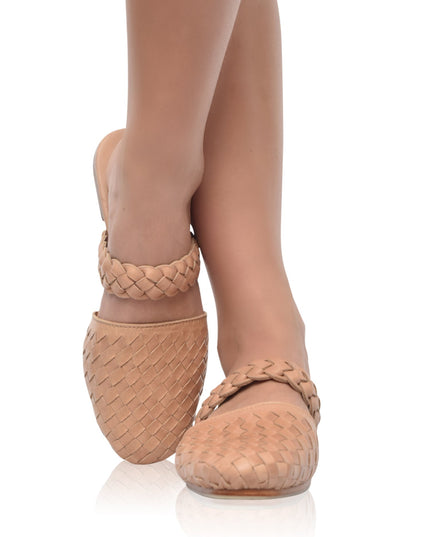 Sea Escape Woven Leather Slide Sandals-7