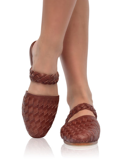 Sea Escape Woven Leather Slide Sandals-5