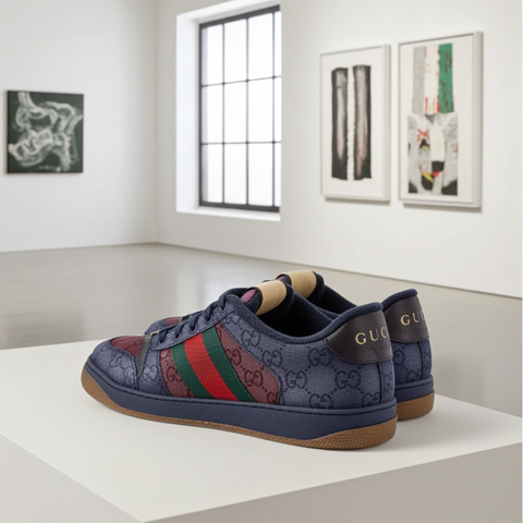 GUCCI GG Bicolor Fabric Sneakers