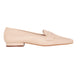 Cipó Beige Leder-Loafer mit eckiger Spitze – Flach