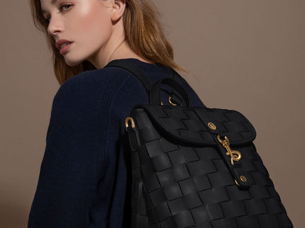 Rosie Black Mini Vegan Backpack