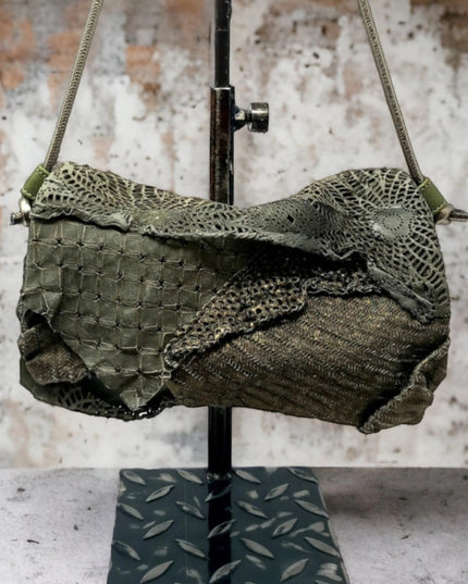 Yaya Unikat LederTasche in Salbeigrün - ModeEcho