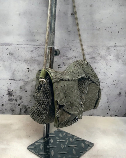 Yaya Unikat LederTasche in Salbeigrün - ModeEcho