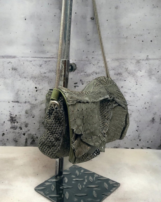 Yaya Unikat LederTasche in Salbeigrün - ModeEcho