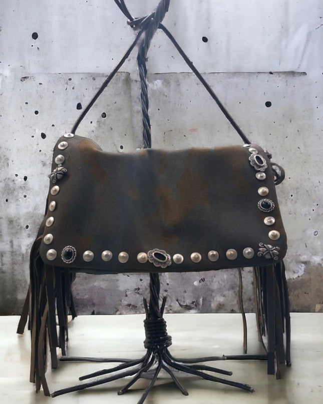 Yaya große Wildledertasche in Camouflage - ModeEcho