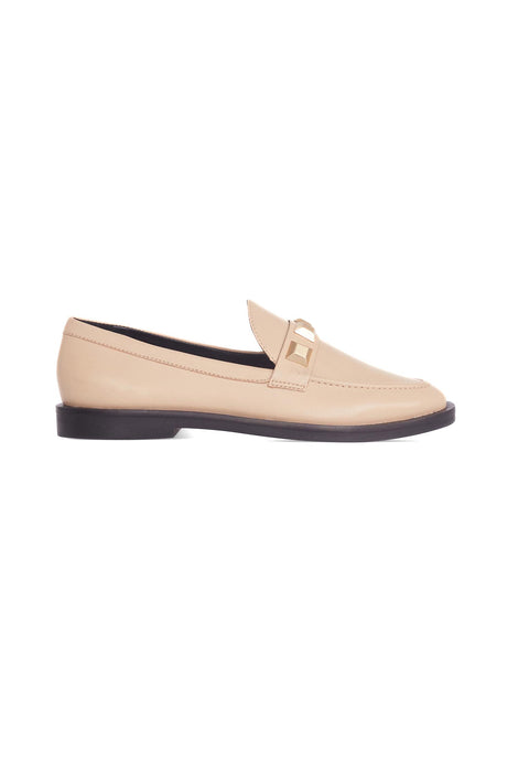 Caetê Kalbsleder-Loafer Beige