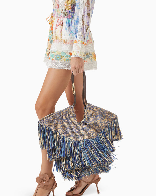 ZIMMERMANN | Goldentime Tote Bag Medium | Blue | Damen