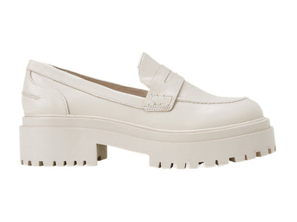 Carvalho Off-White Leather Loafers – 6cm Chunky Platform Sole