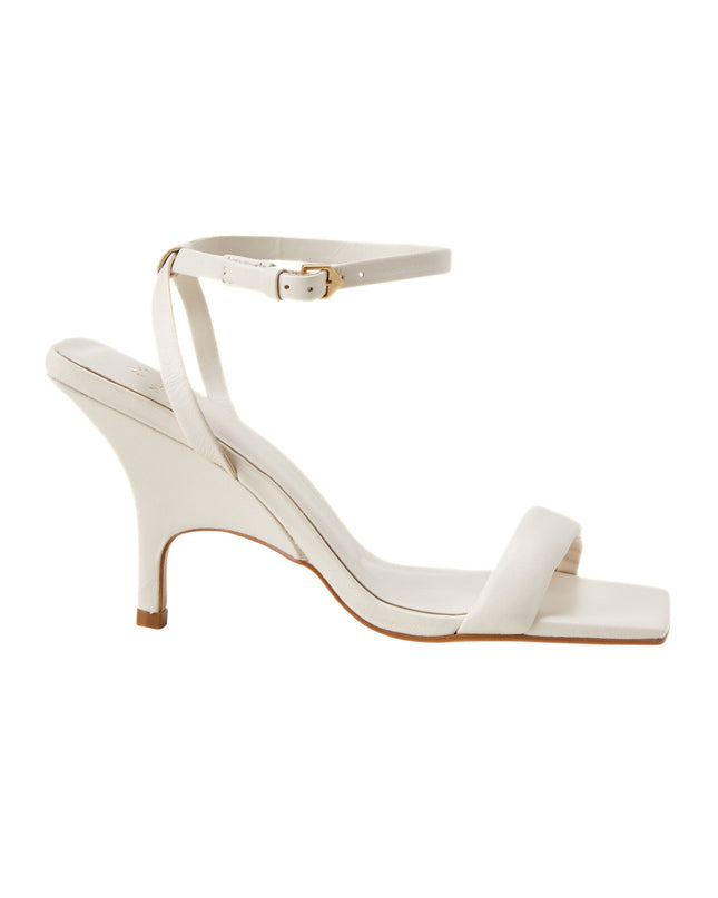 Cortiça Kalbsleder-Sandale Off-White