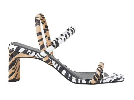Palmito Animal Print Calf Leather Sandals – 6.5cm Block Heel