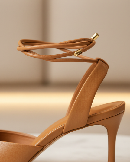 Mangará Atelier | Jaborandi Leder-Slingback-Pumps | Karamell