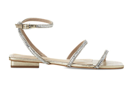 Aroeira Gold Leder-Sandalen – Kristallriemen