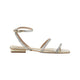 Aroeira Gold Leder-Sandalen – Kristallriemen