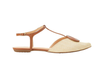Acerola Raffia-Textil-Sandale Braun – Flach & Nachhaltig