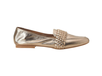 Baru Leder-Loafer Silber