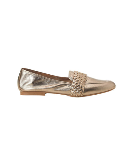 Baru Leder-Loafer Silber
