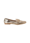 Baru Leder-Loafer Silber
