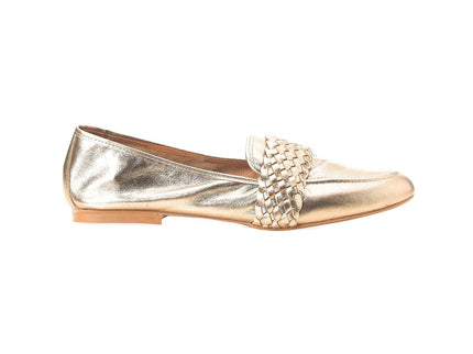 Baru Gold Leather Loafers – Flat Summer (Copy)