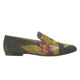 Green Suede Embroidered Loafers – Elegant Women’s Flat Shoes-0