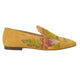 Green Suede Embroidered Loafers – Elegant Women’s Flat Shoes-4