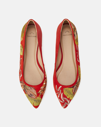 Mangará Pindaiva Ballerinas mit Stickerei – Elegante Damen-Flats